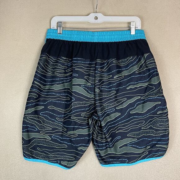 Nike‎ Short Mens L Multicolor Camo Elastic Waist Regular Fit Swim Trunk - Picture 11 of 12